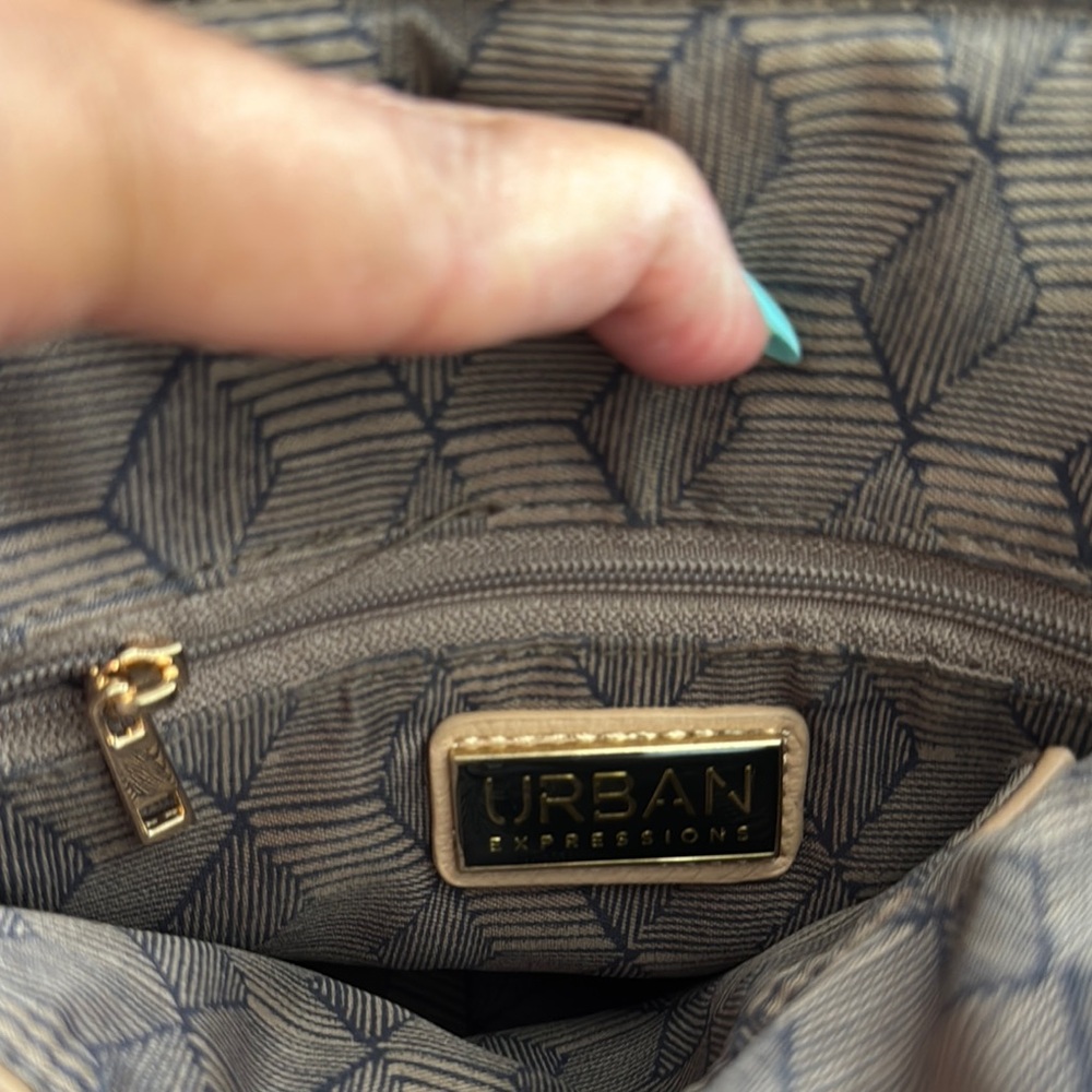 Urban Expressions Tan Backpack with Minimalist Design - Picture 8 of 9
